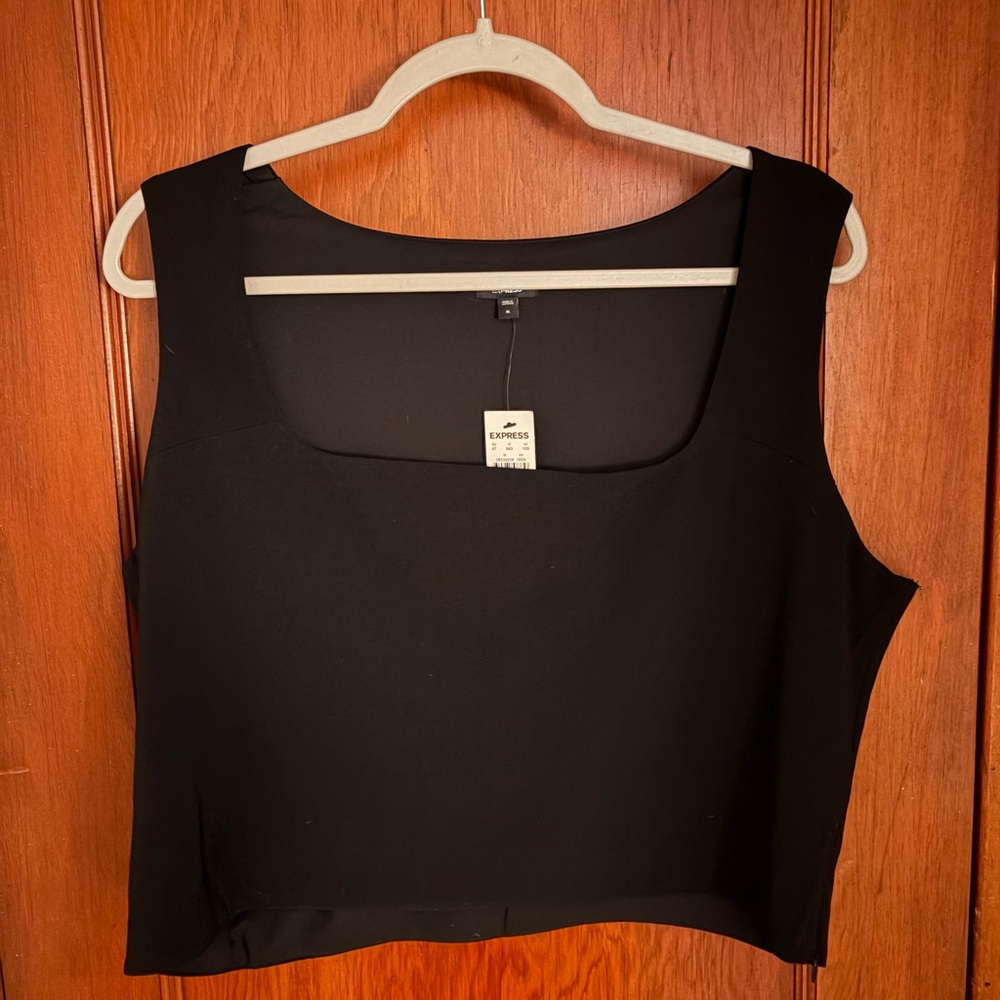 Express Women's Square Neck Cropped Tank Top